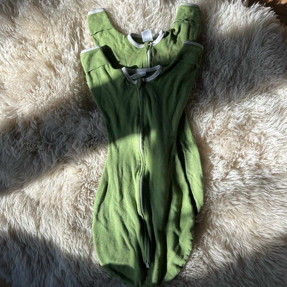 Green Cotton Sleep Sacks (2)